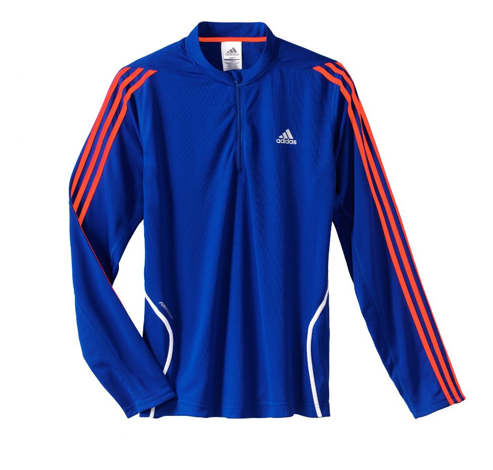 Mens adidas Response DS Long Sleeve 1/2 Zip Technical Tops