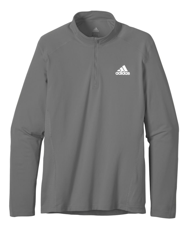 Mens adidas Sequencials Long Sleeve 1/2 Zip Technical Tops