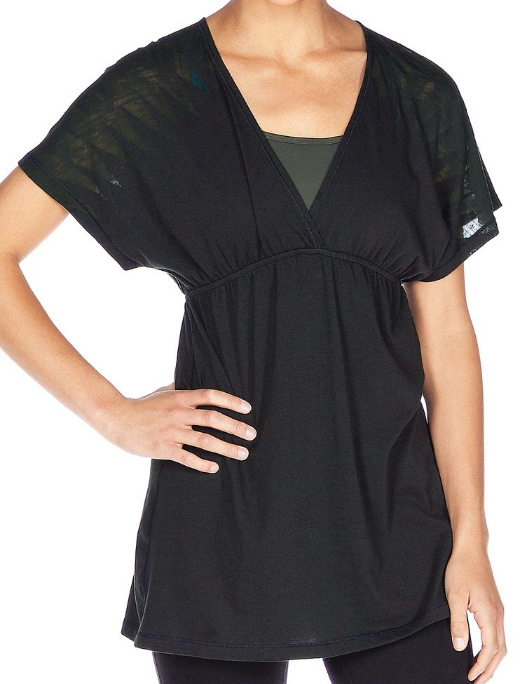 Womens Anue Crop Sleeve Tunic Short Sleeve Non-Technical Tops