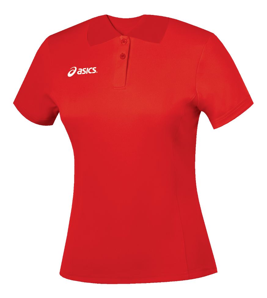 Womens ASICS Team Polo Short Sleeve Top