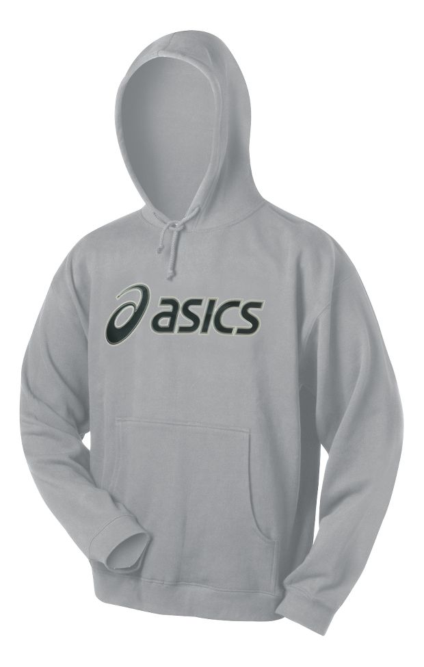Mens ASICS Hooded Logo Warm-Up Sweatshirt Mens ASICS Hooded Logo Warm-Up Sweatshirt