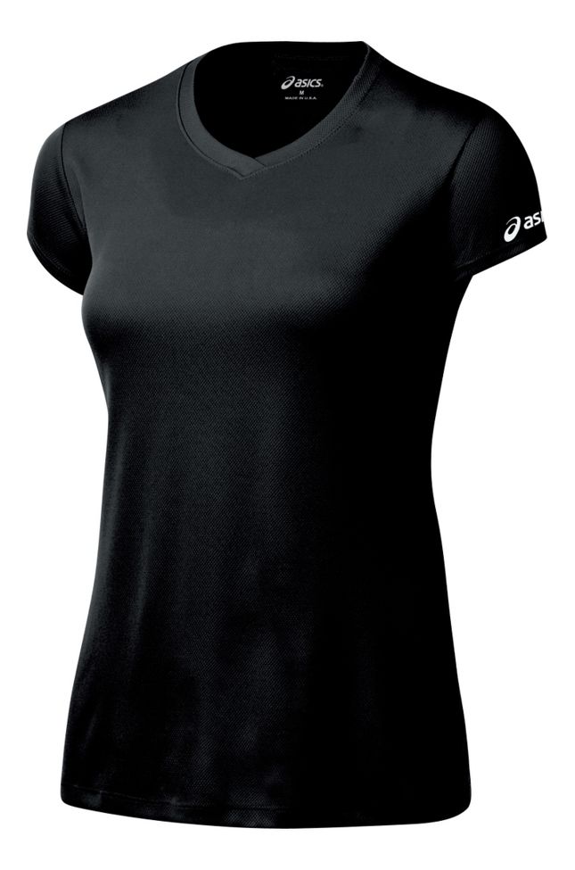 Womens ASICS Circuit-7 Warm-Up Shirt Short Sleeve Technical Top