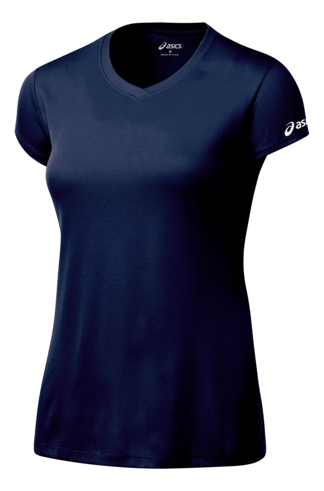 Womens ASICS Circuit-7 Warm-Up Shirt Short Sleeve Technical Top