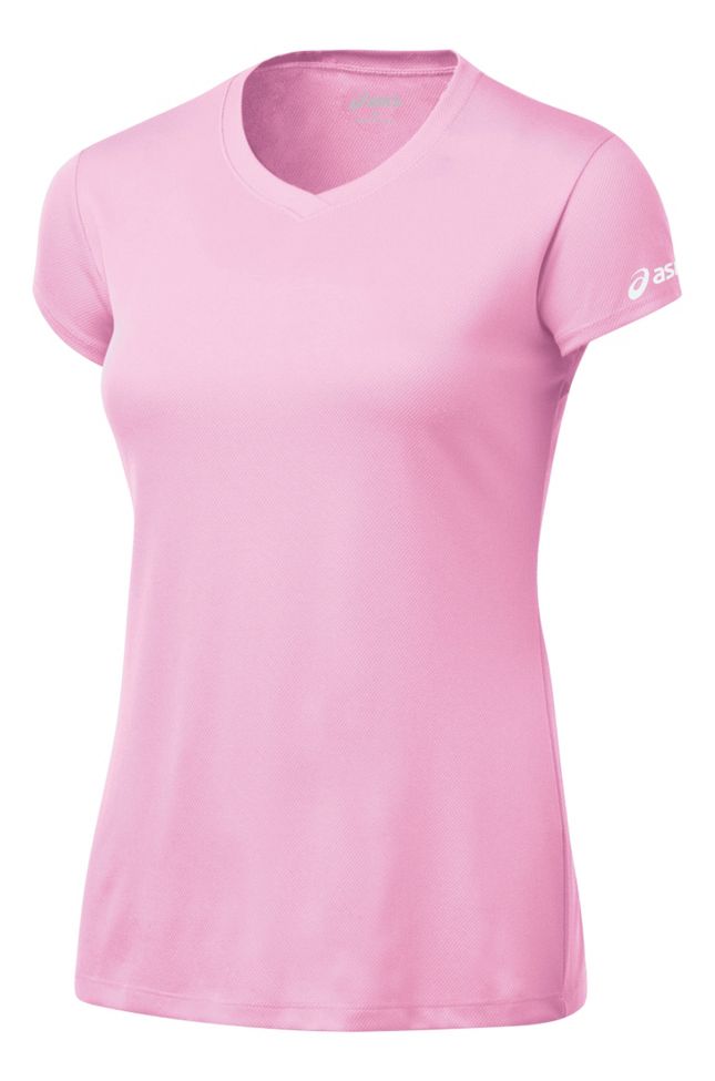 Womens ASICS Circuit-7 Warm-Up Shirt Short Sleeve Technical Top