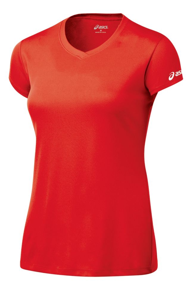 Womens ASICS Circuit-7 Warm-Up Shirt Short Sleeve Technical Top