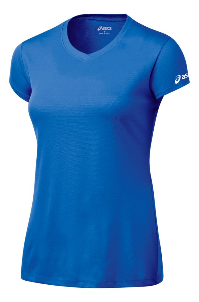 Womens ASICS Circuit-7 Warm-Up Shirt Short Sleeve Technical Top