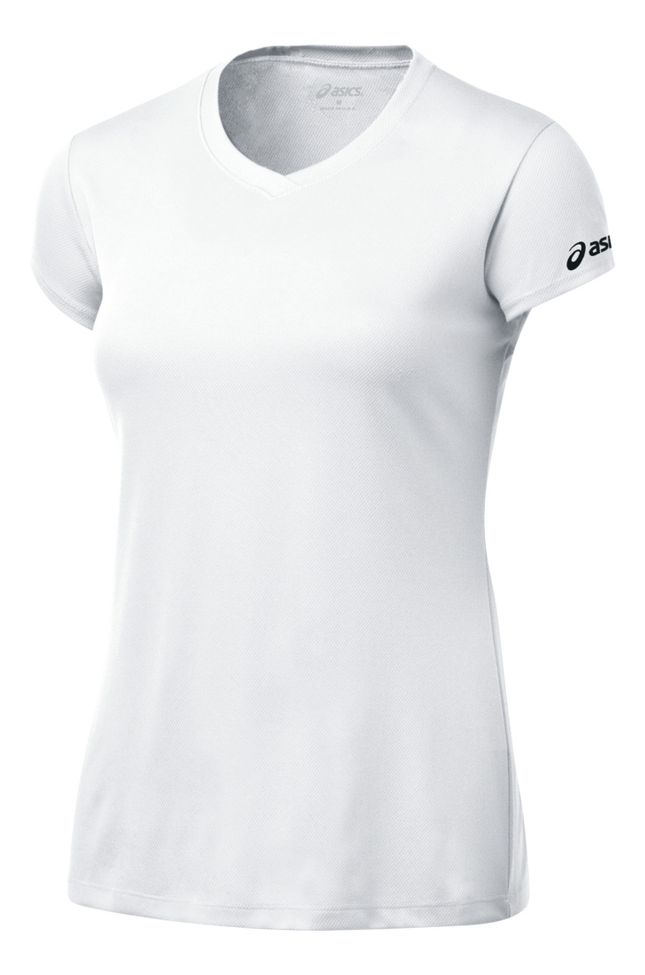 Womens ASICS Circuit-7 Warm-Up Shirt Short Sleeve Technical Top