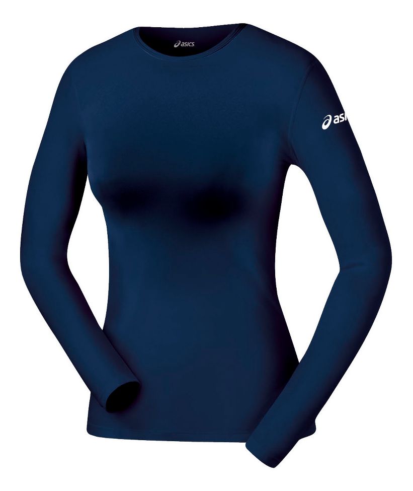 Womens ASICS Compression Long Sleeve No Zip Technical Tops