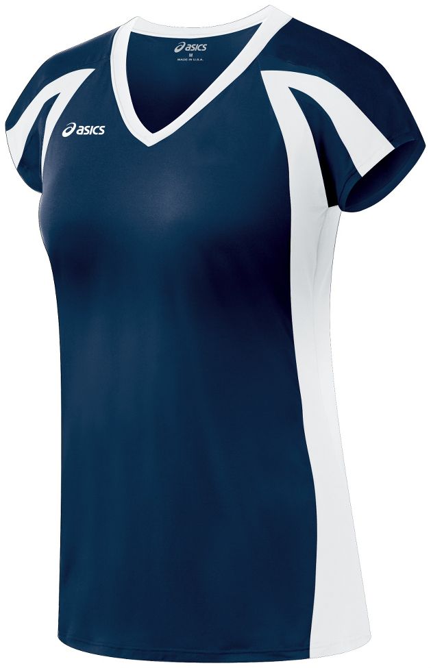 Womens ASICS Domain Jersey Short Sleeve Technical Tops
