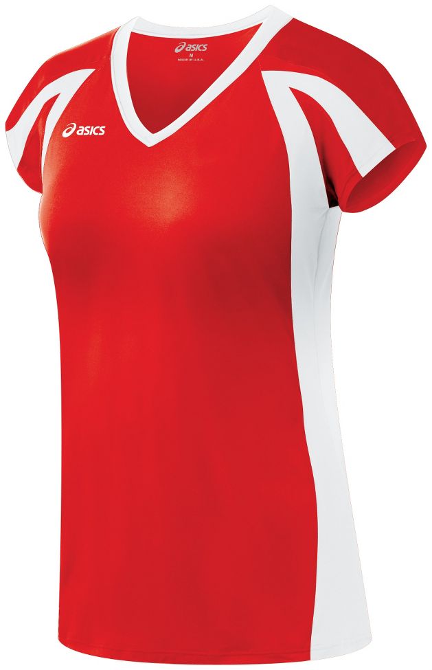 Womens ASICS Domain Jersey Short Sleeve Technical Tops