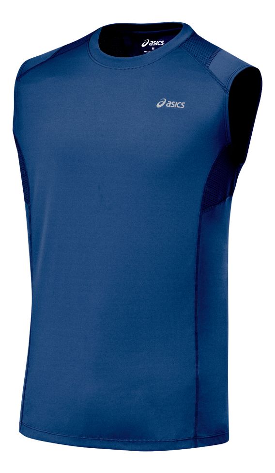 Mens ASICS Favorite Sleeveless Sleeveless Technical Tops