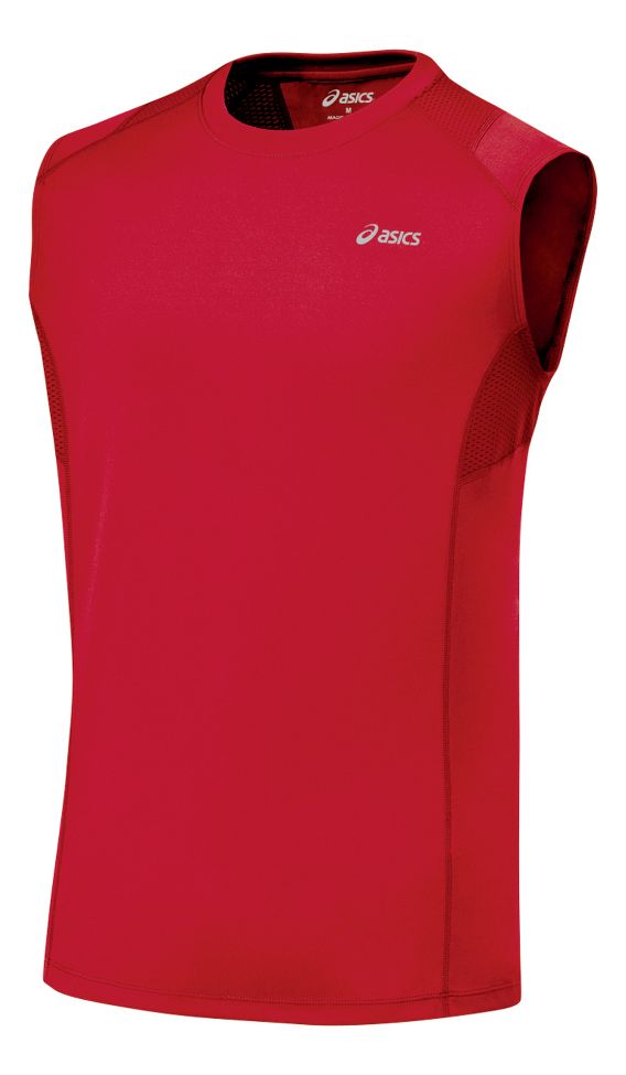 Mens ASICS Favorite Sleeveless Sleeveless Technical Tops