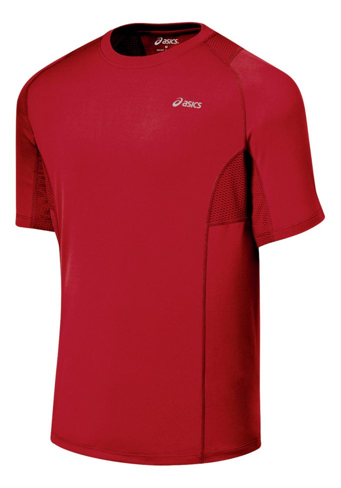 Mens ASICS Favorite Short Sleeve Short Sleeve Technical Tops
