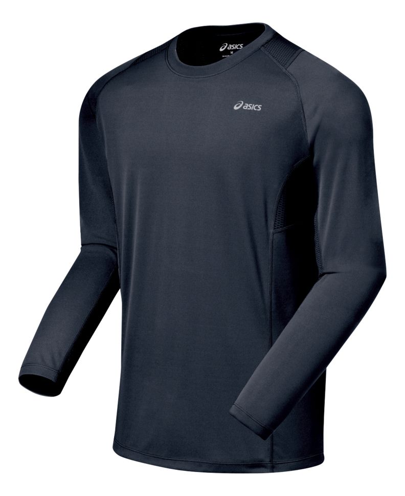Mens ASICS Favorite Long Sleeve Long Sleeve No Zip Technical Tops