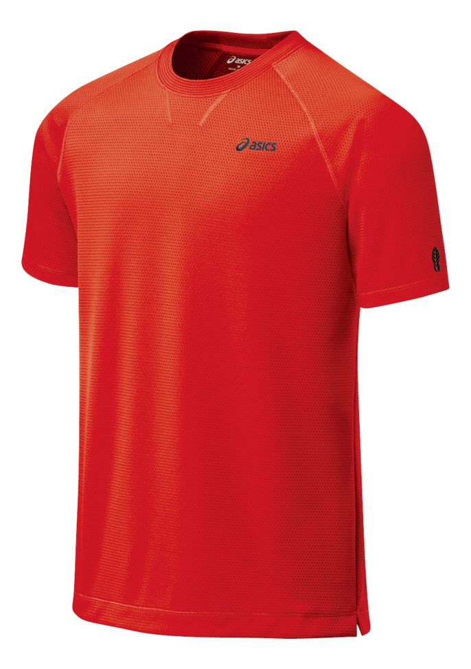 Mens ASICS ecoline Waffle Short Sleeve Technical Tops