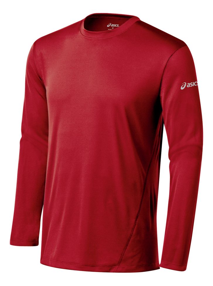Mens ASICS Core Long Sleeve No Zip Technical Tops