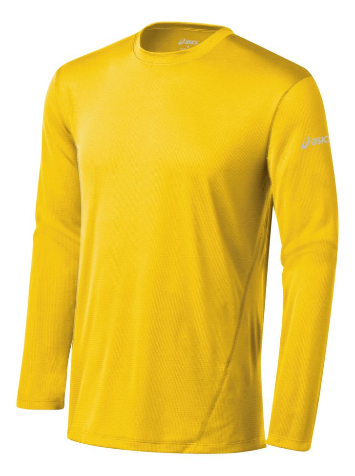 Mens ASICS Core Long Sleeve No Zip Technical Tops