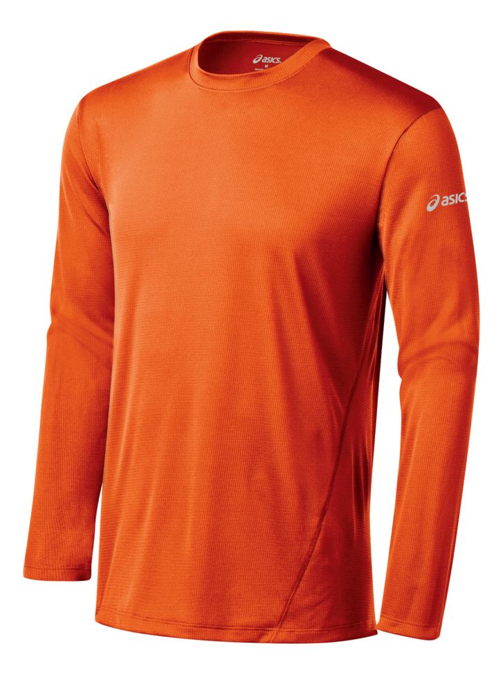Mens ASICS Core Long Sleeve No Zip Technical Tops