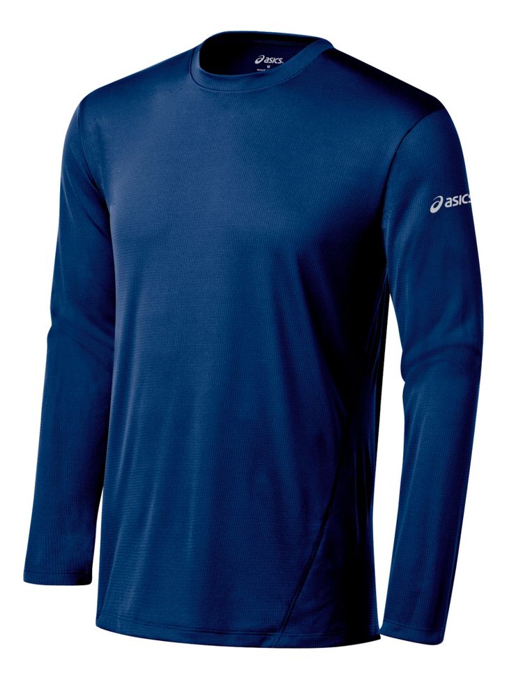 Mens ASICS Core Long Sleeve No Zip Technical Tops