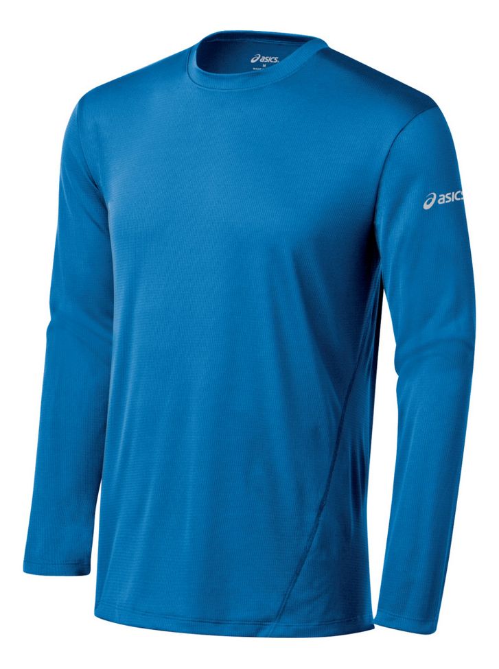 Mens ASICS Core Long Sleeve No Zip Technical Tops