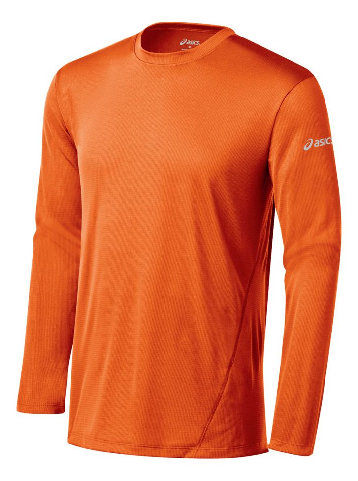 Mens ASICS Core Long Sleeve No Zip Technical Tops