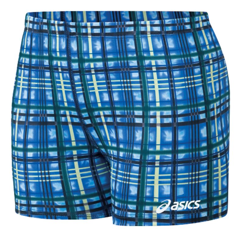 Womens ASICS Plaid Fitted Shorts