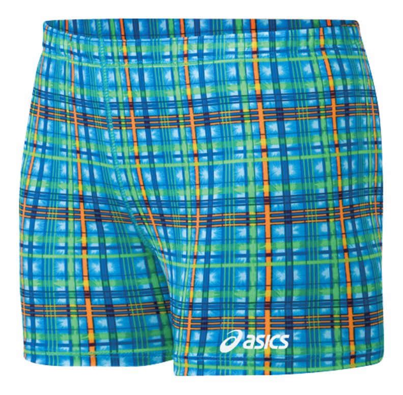 Womens ASICS Plaid Fitted Shorts