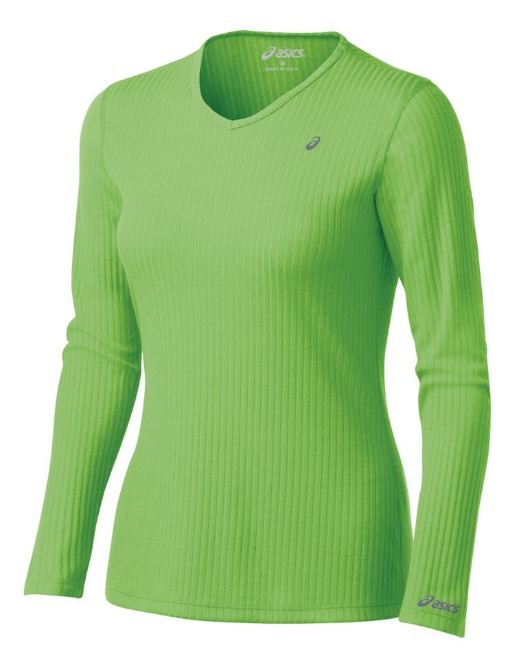 Womens ASICS Rib I Tech Long Sleeve Long Sleeve No Zip Technical Tops