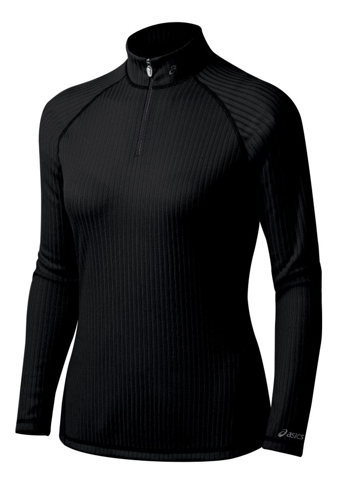 Womens ASICS Rib I Tech 1/2 Zip Long Sleeve 1/2 Zip Technical Tops
