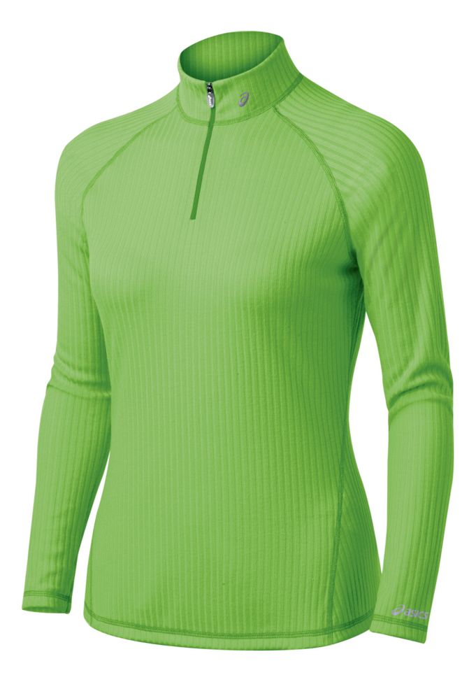 Womens ASICS Rib I Tech 1/2 Zip Long Sleeve 1/2 Zip Technical Tops