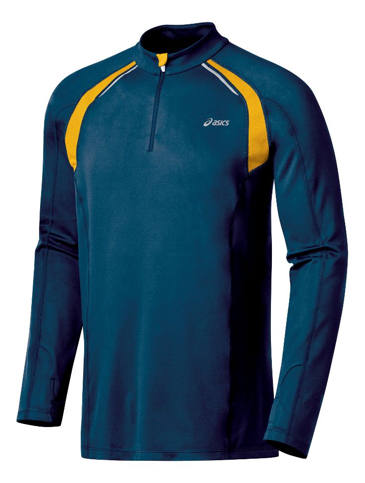 Mens ASICS ARD 1/2  Zip Long Sleeve Technical Tops