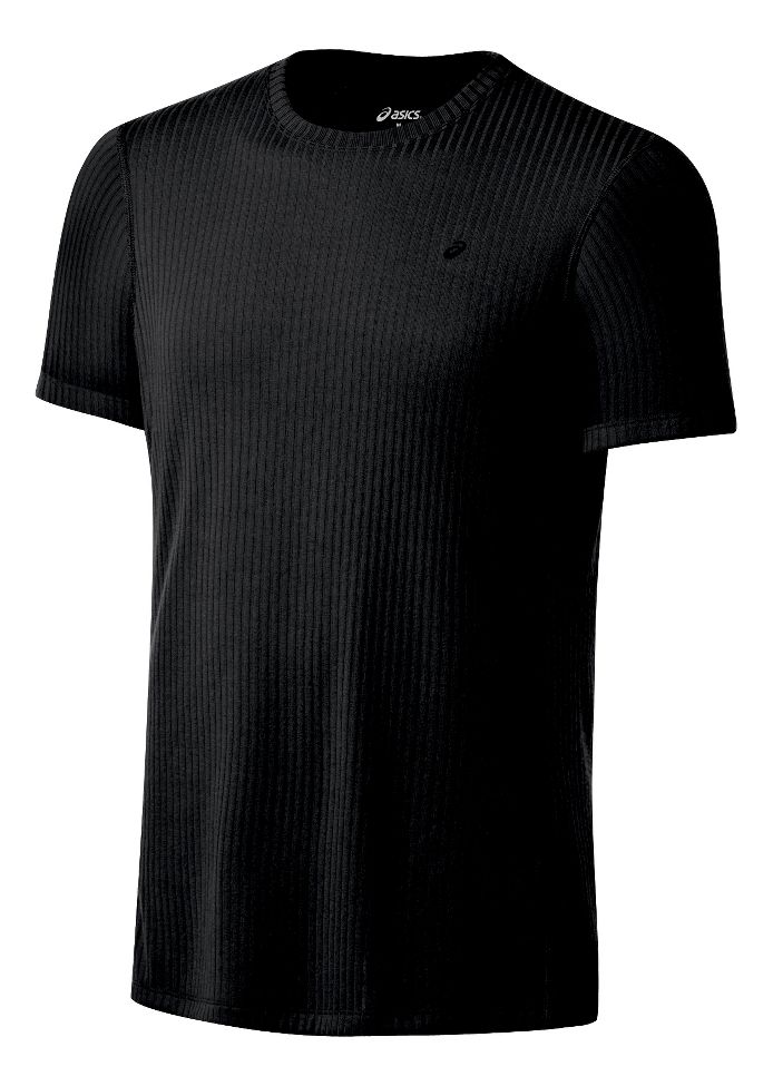 Mens ASICS Rib I Tech Short Sleeve Short Sleeve Technical Tops