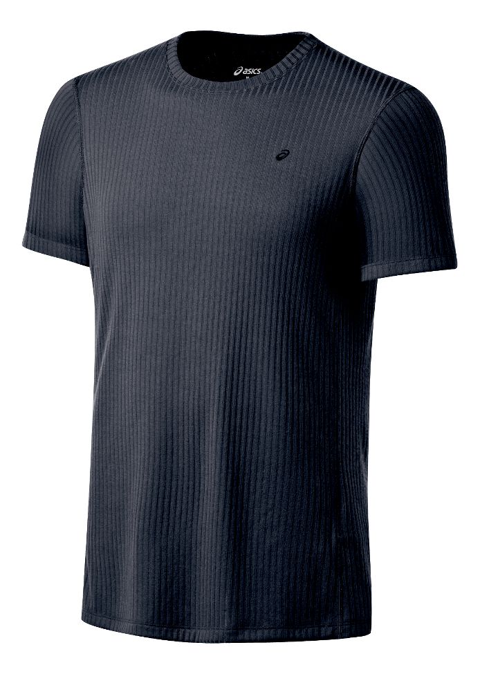 Mens ASICS Rib I Tech Short Sleeve Short Sleeve Technical Tops