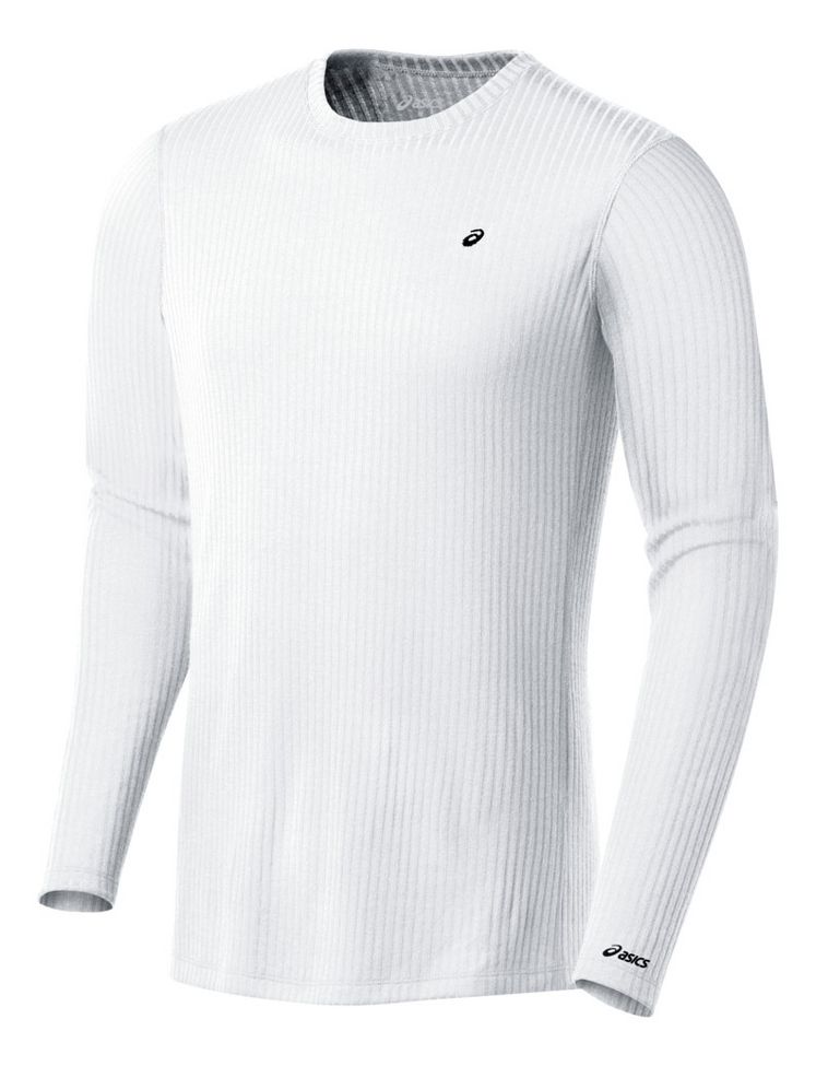 Mens ASICS Rib I Tech Long Sleeve Long Sleeve No Zip Technical Tops