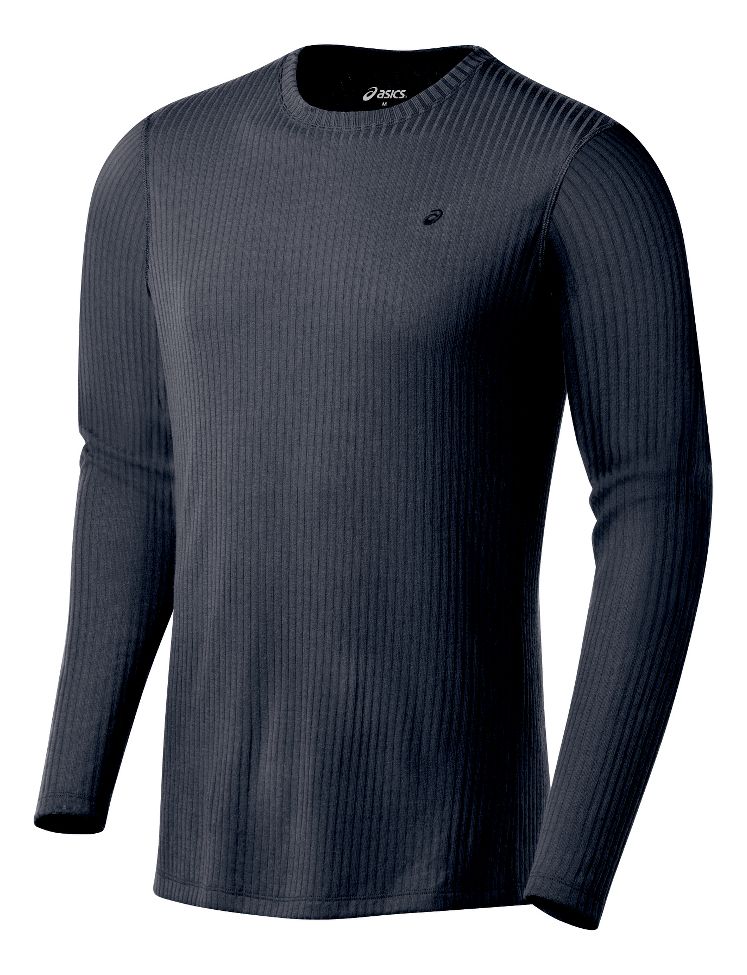 Mens ASICS Rib I Tech Long Sleeve Long Sleeve No Zip Technical Tops