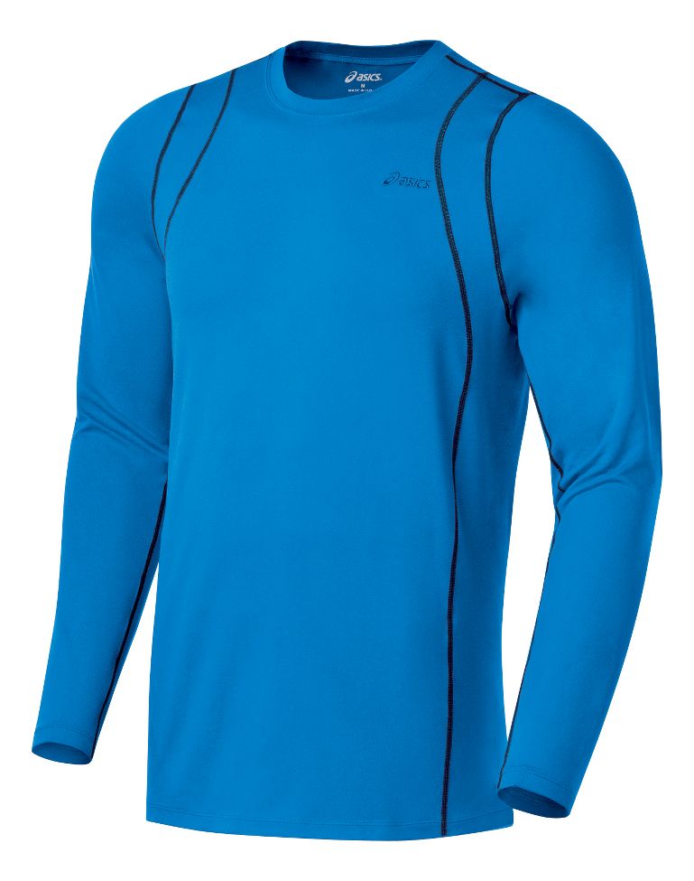 Mens ASICS Thermopolis LT Crew Long Sleeve No Zip Technical Tops