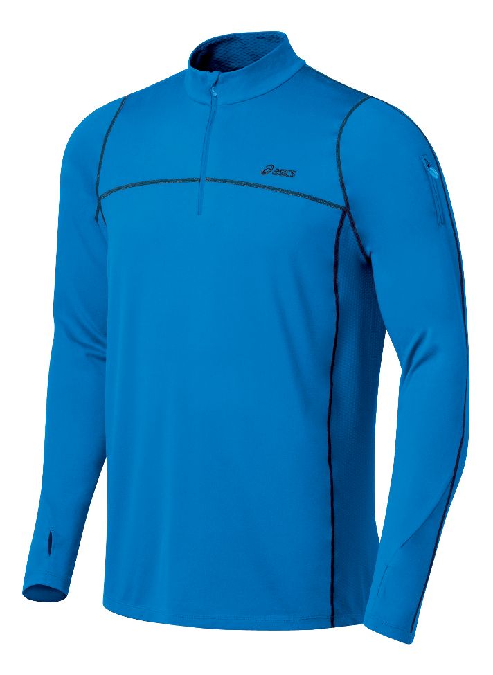 Mens ASICS Thermopolis LT 1/2 Zip Long Sleeve Technical Tops