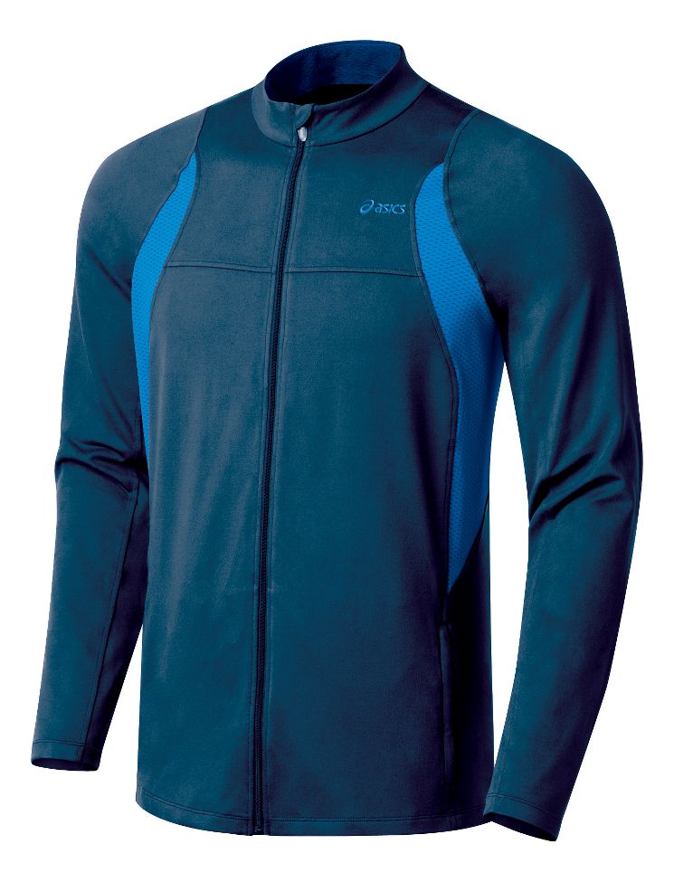 Mens ASICS Thermopolis LT Full Zip Long Sleeve Technical Tops