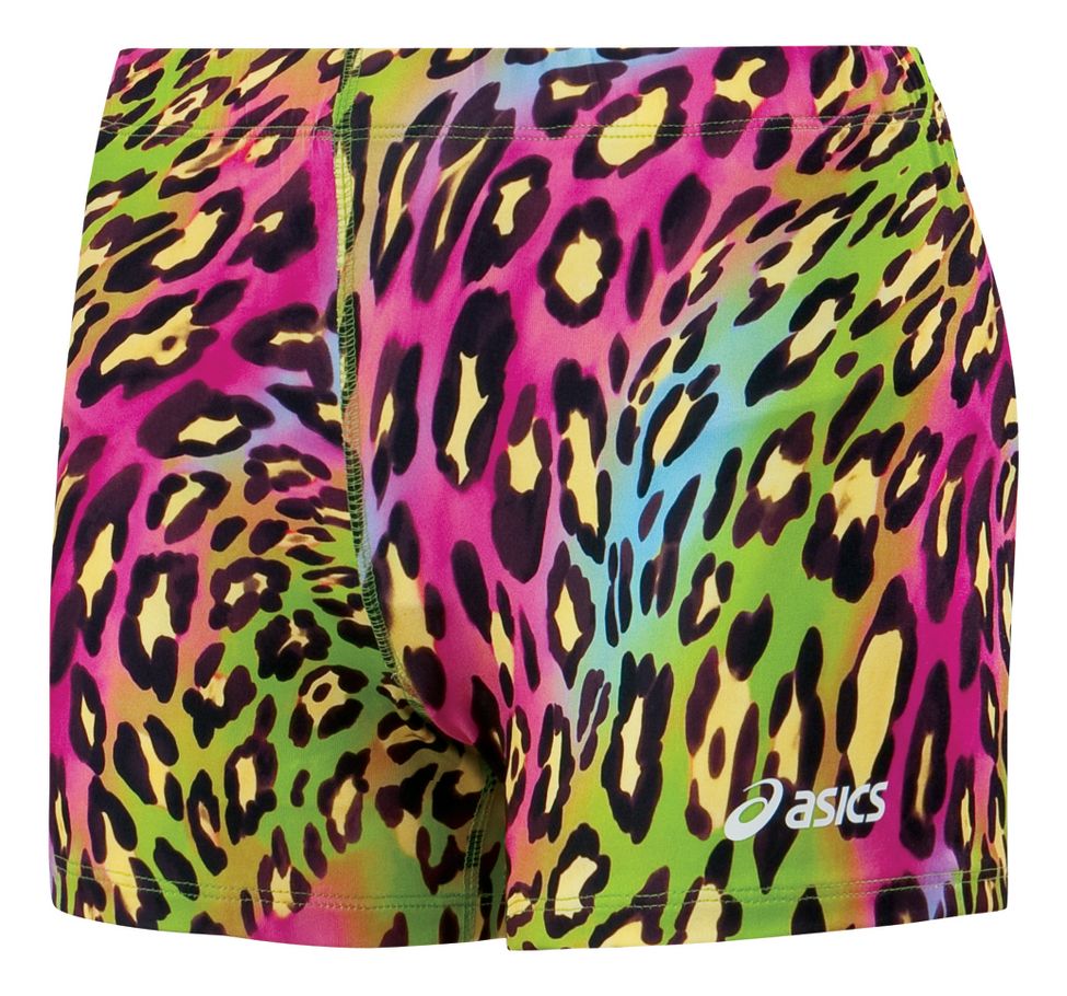 Womens ASICS Rainbow Cheetah Short Fitted Shorts