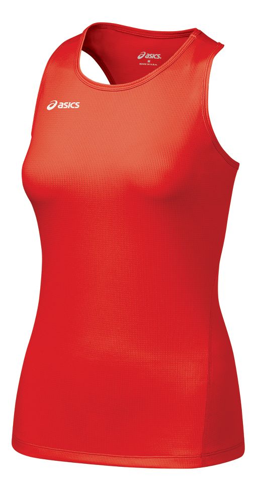 Womens ASICS Circuit-7 Singlet No Zip Technical Tops