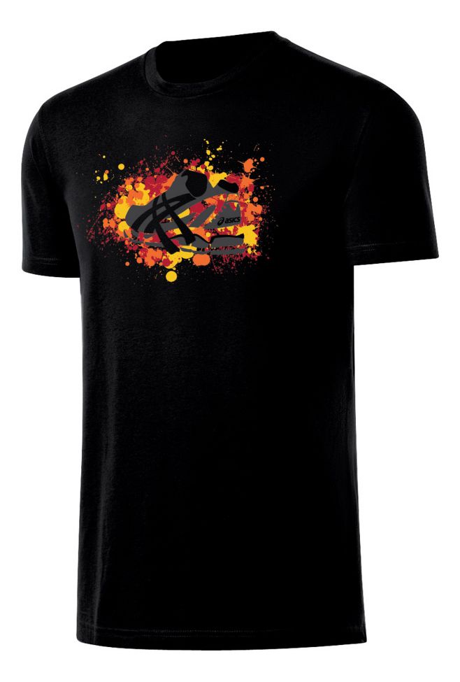 Mens ASICS Graphic Tee Short Sleeve Technical Tops