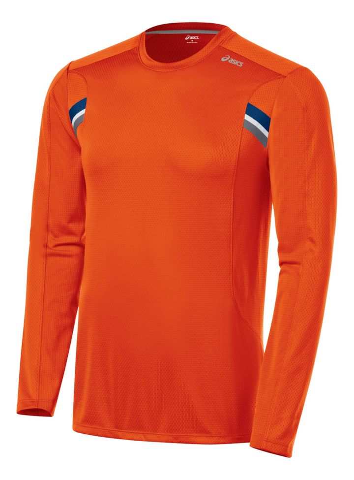 Mens ASICS Performance Long Sleeve Long Sleeve No Zip Technical Tops