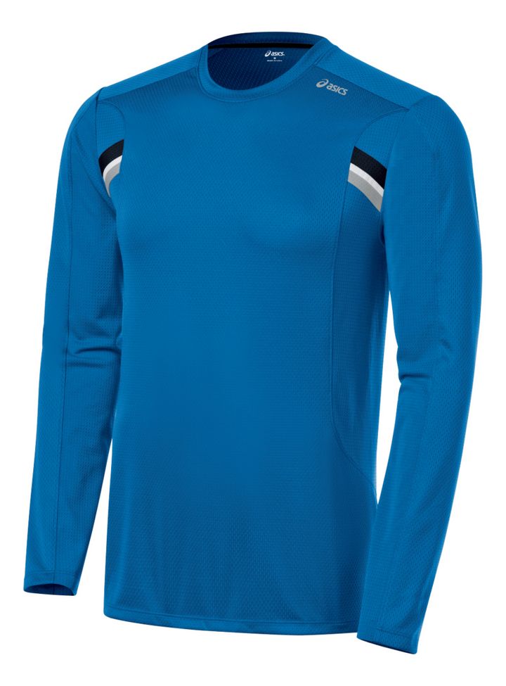 Mens ASICS Performance Long Sleeve Long Sleeve No Zip Technical Tops