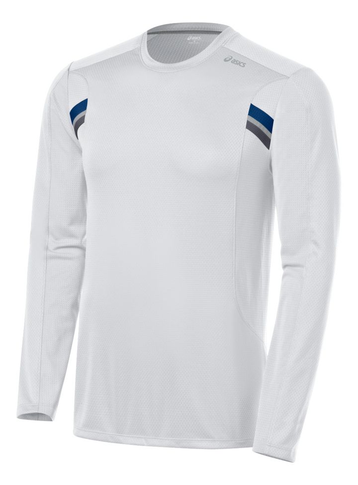 Mens ASICS Performance Long Sleeve Long Sleeve No Zip Technical Tops
