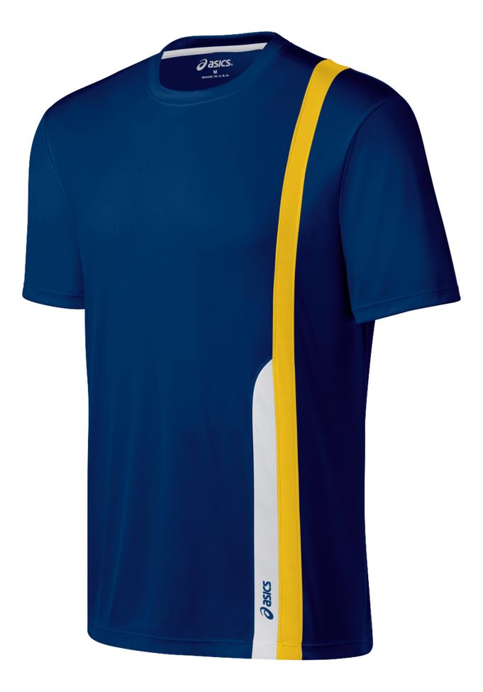Mens ASICS Court Crew Short Sleeve Technical Tops