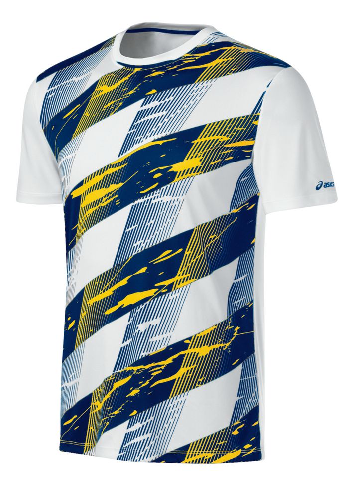 Mens ASICS Court Short Sleeve Short Sleeve Technical Tops