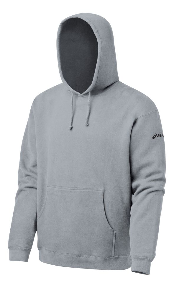 Mens ASICS Fleece Hoody Long Sleeve Full Zip Technical Tops