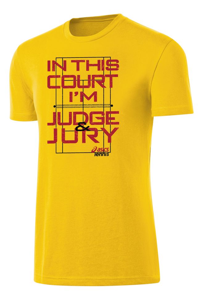 Mens ASICS Judge & Jury Tee Short Sleeve Technical Tops
