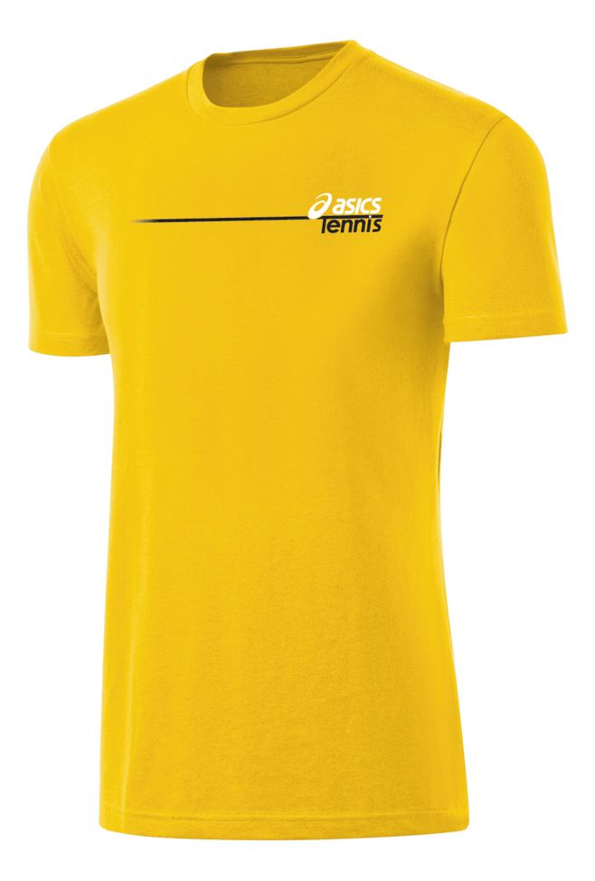 Mens ASICS Tennis Logo Tee Short Sleeve Technical Tops