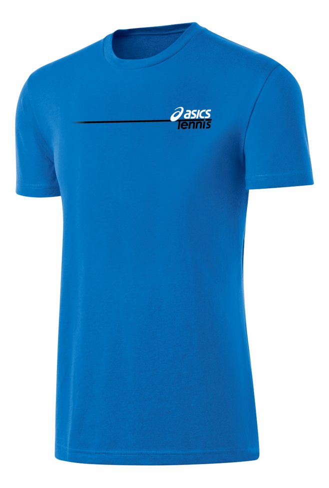 Mens ASICS Tennis Logo Tee Short Sleeve Technical Tops